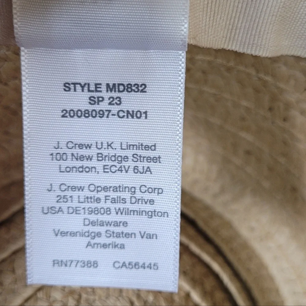 Madewell Fiber Fedora packable hat Women's SZ M/L sold‎ out style MD832 coastal